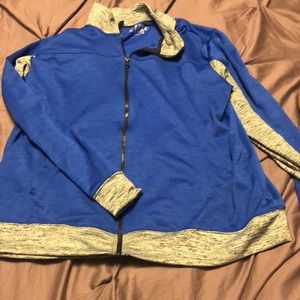 Blue and gray sweatshirt